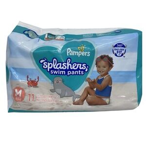Pampers Splashers Swim Pants Size M #11 Disposable Toddler Pool Diapers